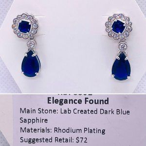 Elegance Found Sapphire Earrings
